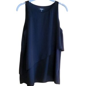 Premise Studio Black Tank Style Tiered Blouse Size Small